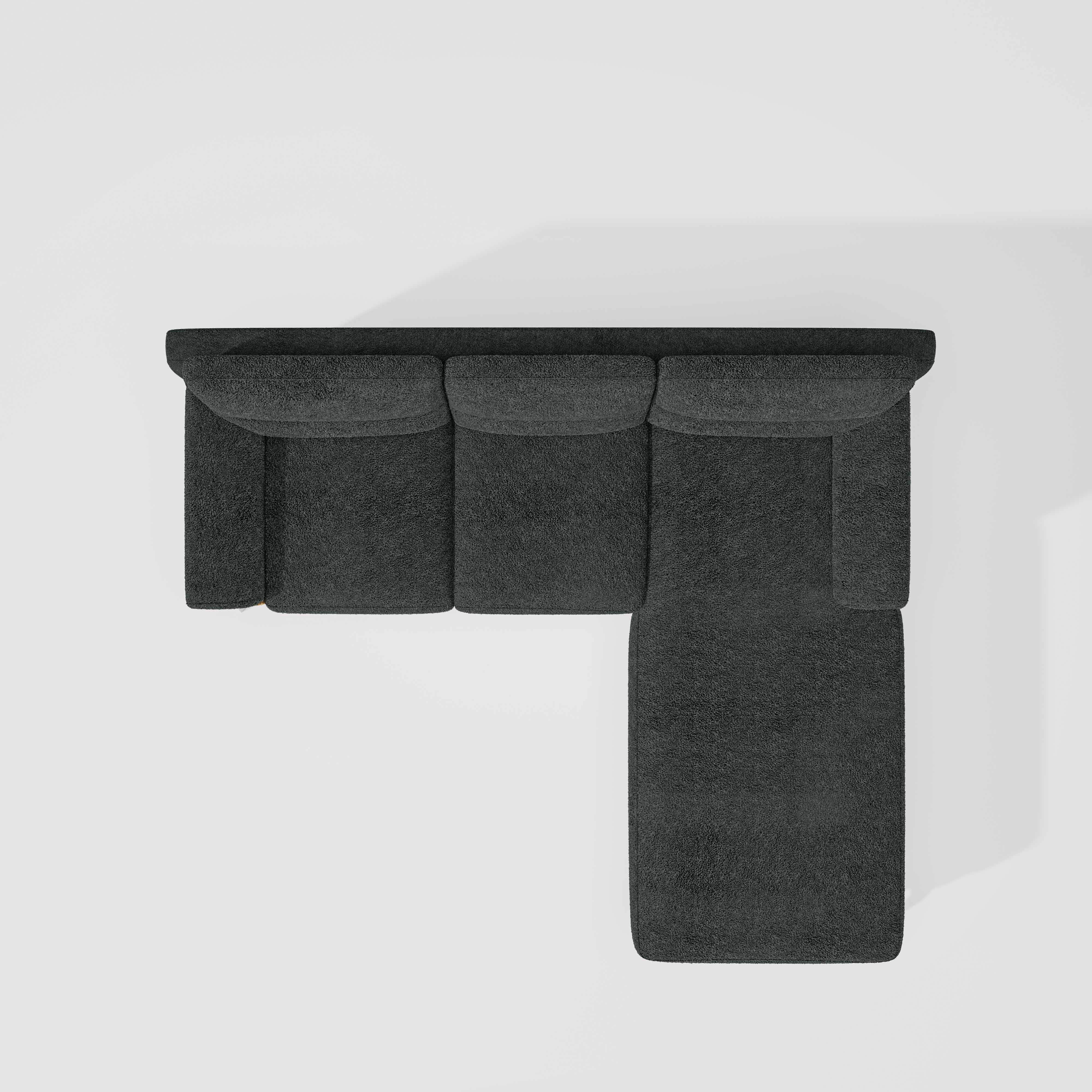 Octave 2 Seater Sofa with RH Lounger Boucle Fabric - Sedona Sage - Image 6