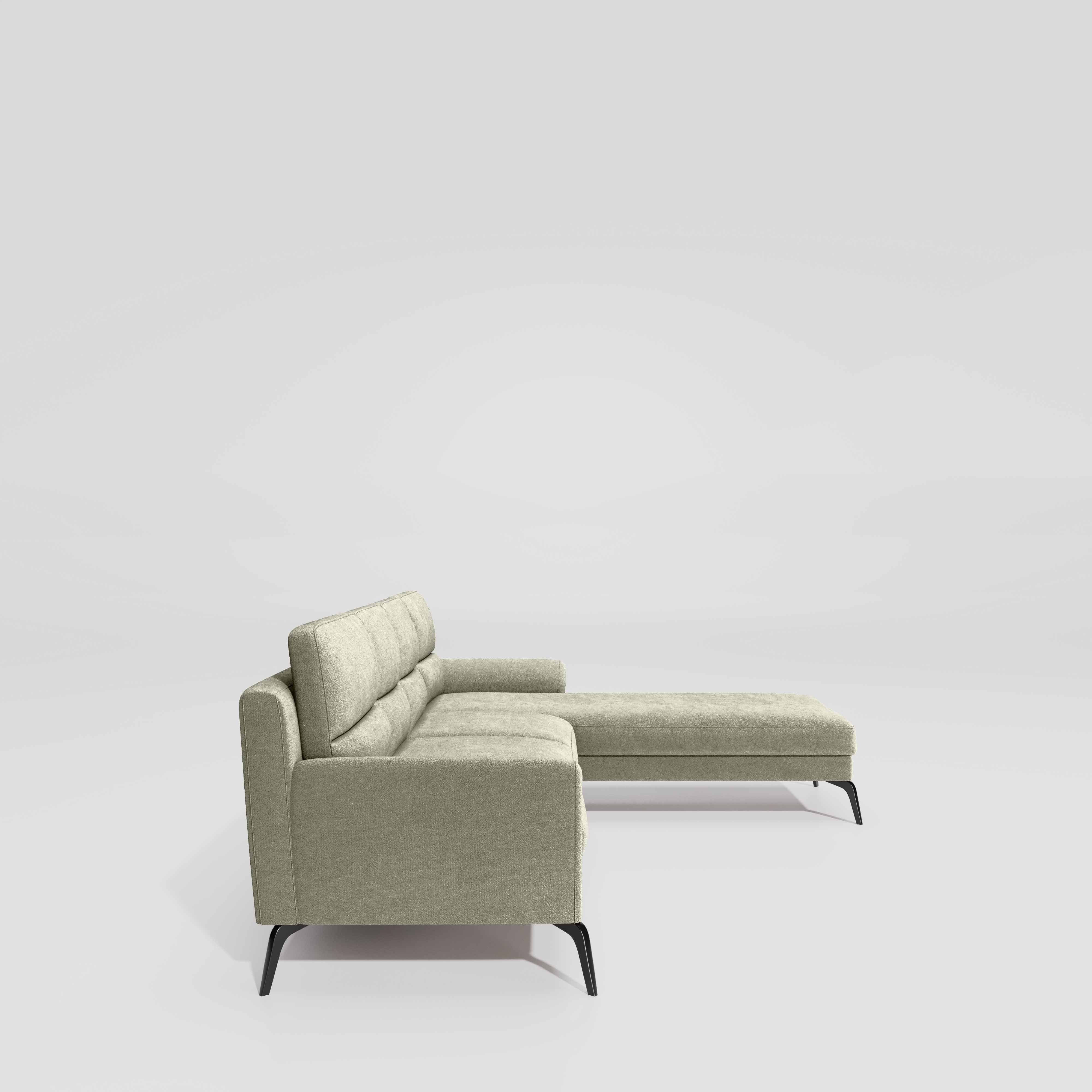 Octave 3 Seater with LH Lounger Water & Stain Repellent Fabric - Pistachio Shell - Image 5