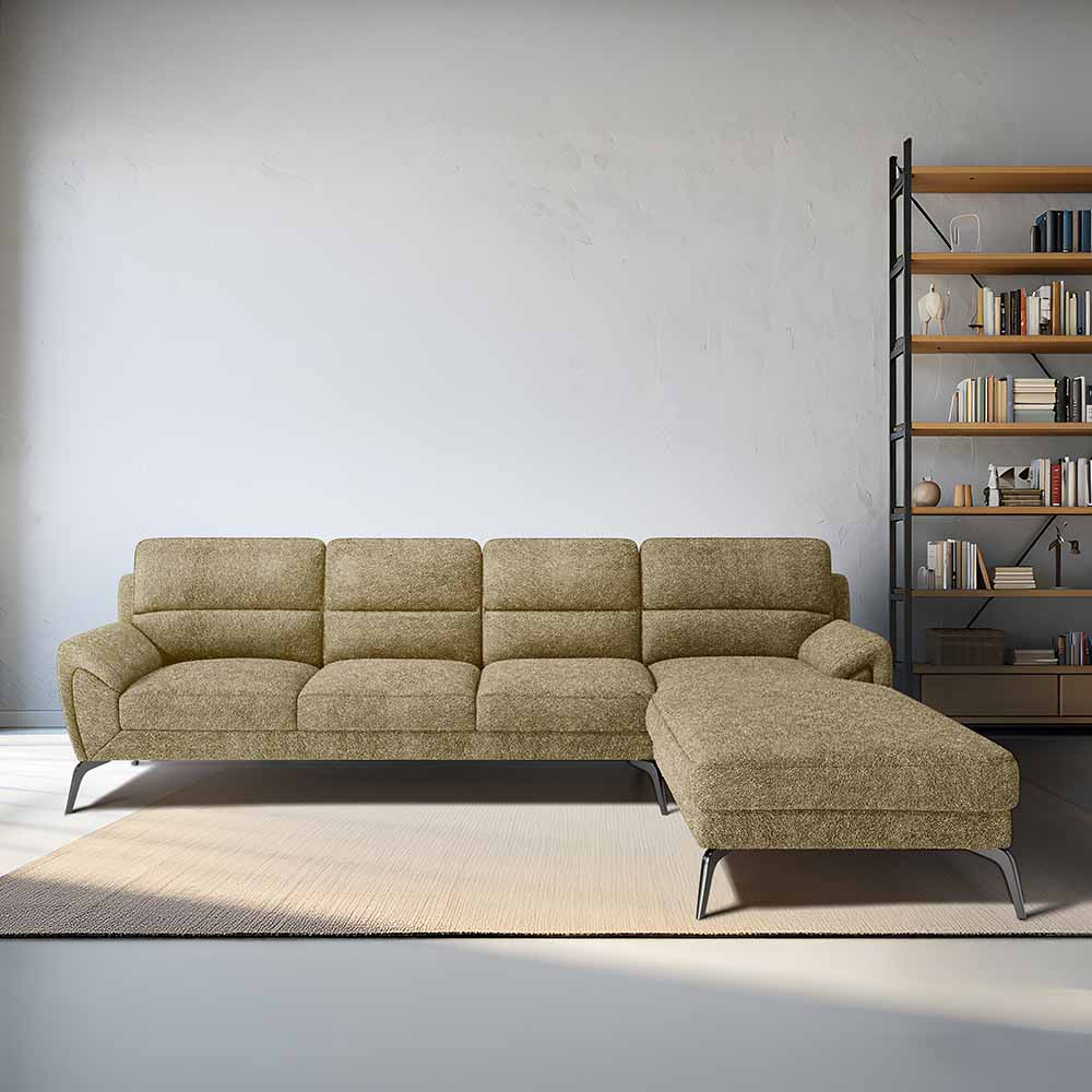 Octave 3 Seater with LH Lounger Boucle Fabric - Irish Cream