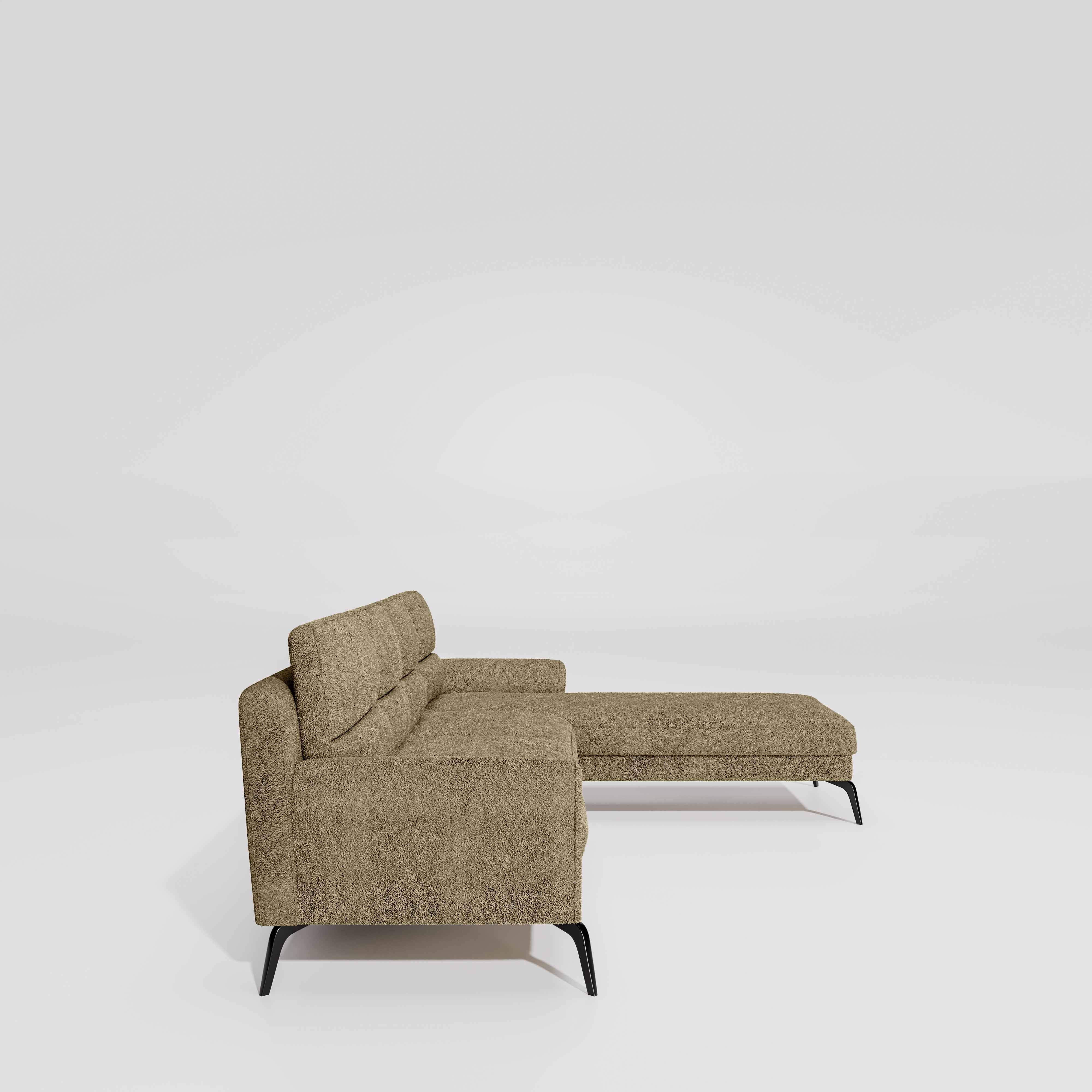 Octave 3 Seater with LH Lounger Boucle Fabric - Irish Cream - Image 5