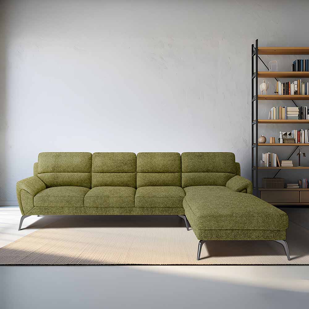 Octave 3 Seater with RH Lounger Boucle Fabric - Dried Herb