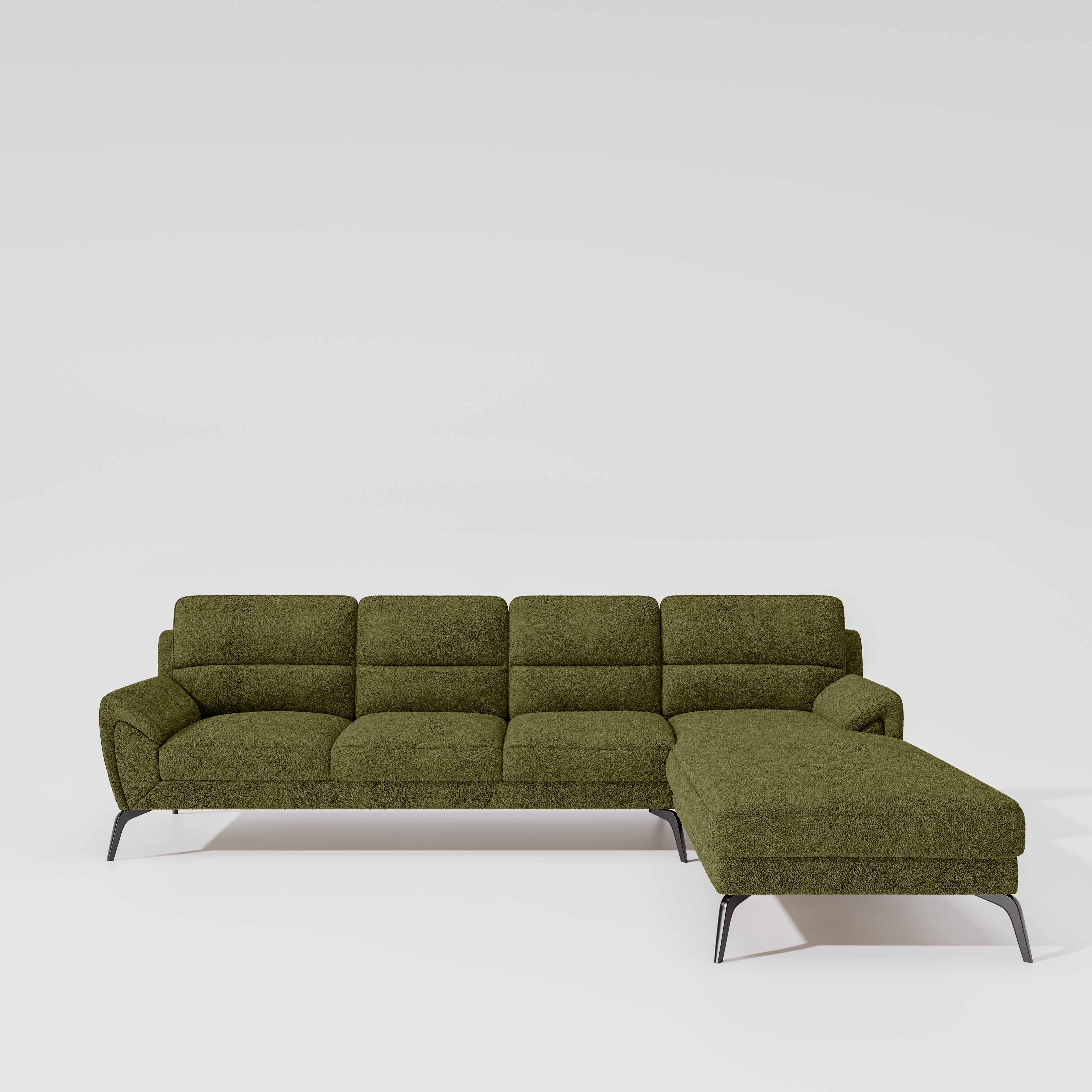 Octave 3 Seater with RH Lounger Boucle Fabric - Dried Herb - Image 2