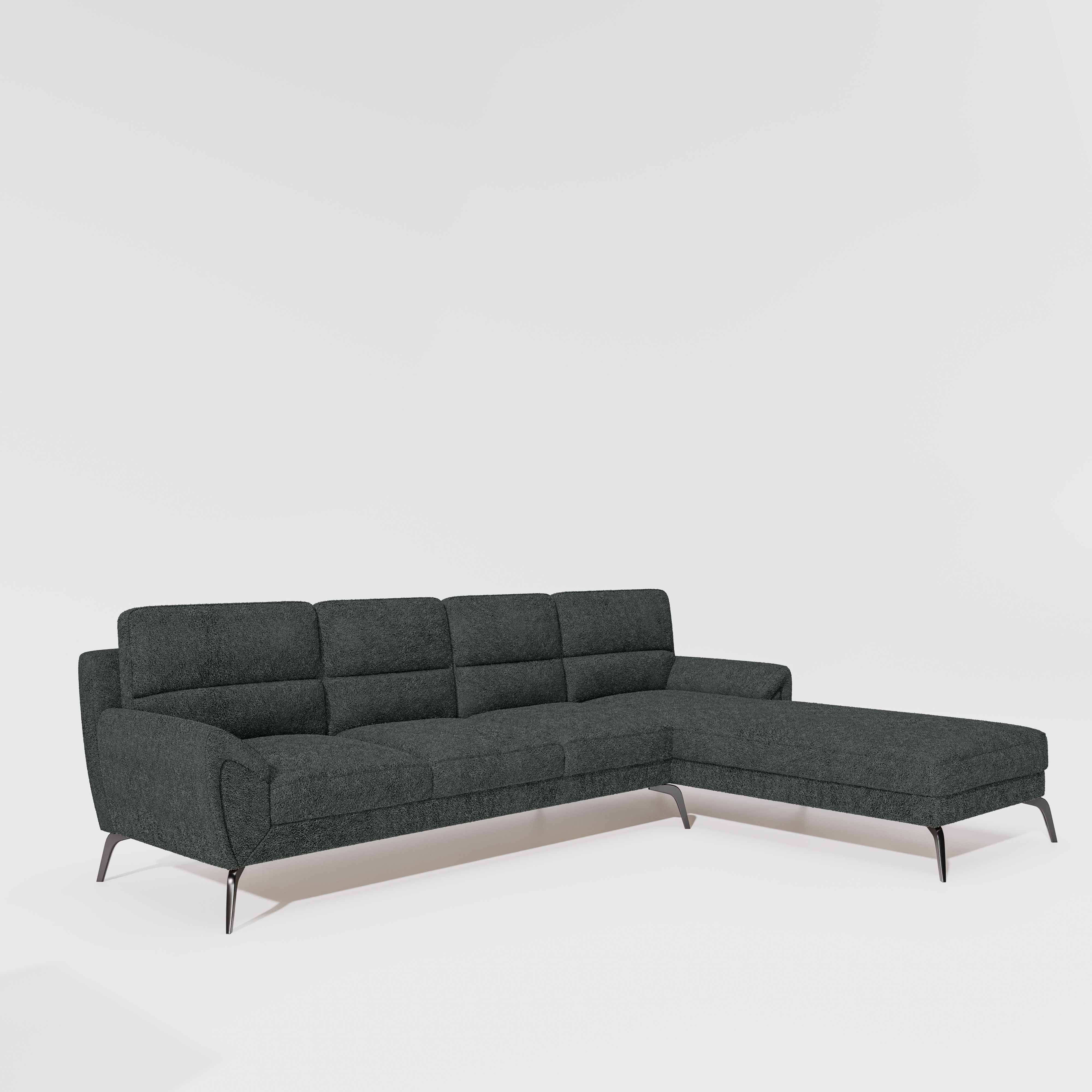 Octave 3 Seater with RH Lounger Boucle Fabric - Sedona Sage - Image 3