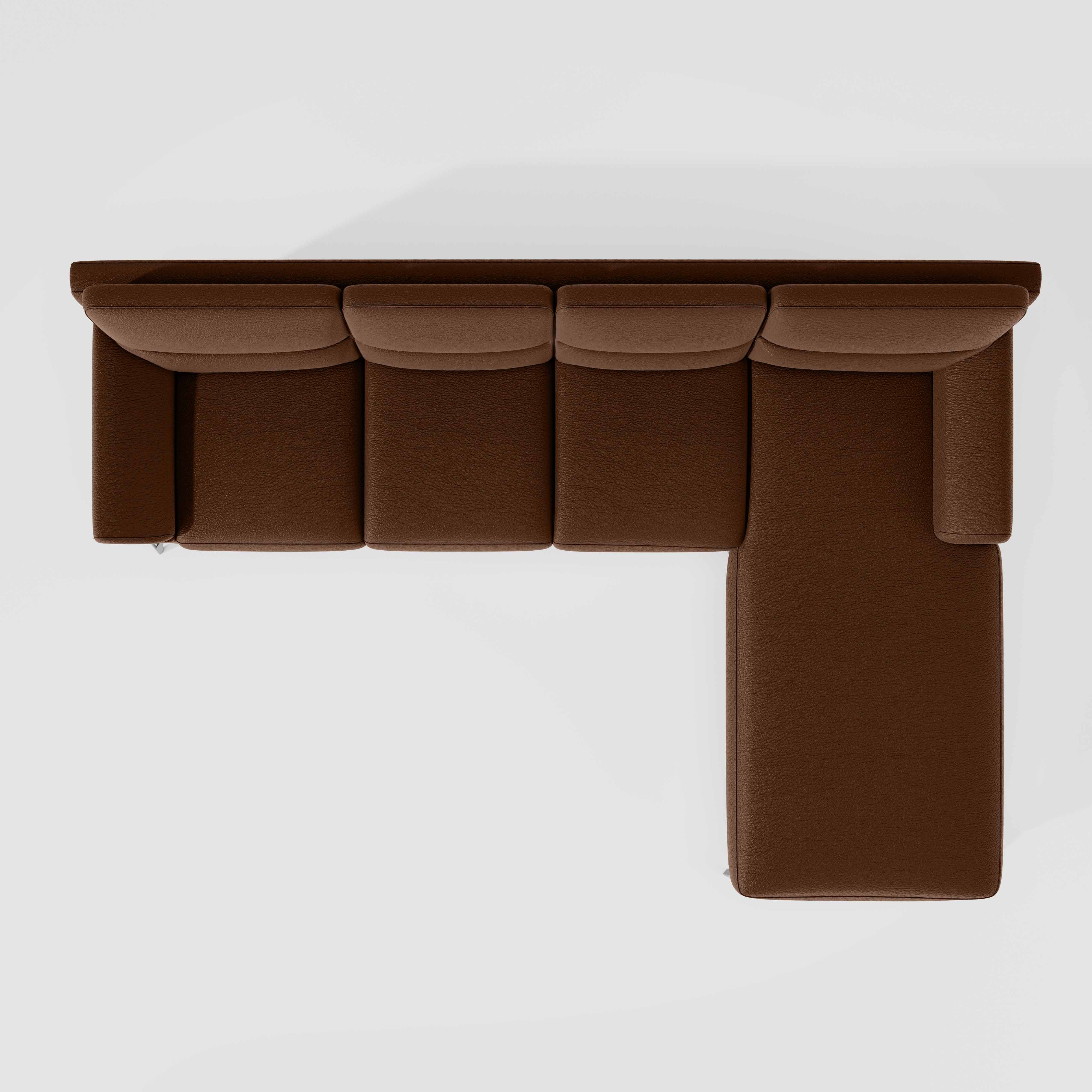 Octave 3 Seater with RH Lounger Suede Fabric - Capuccino - Image 6