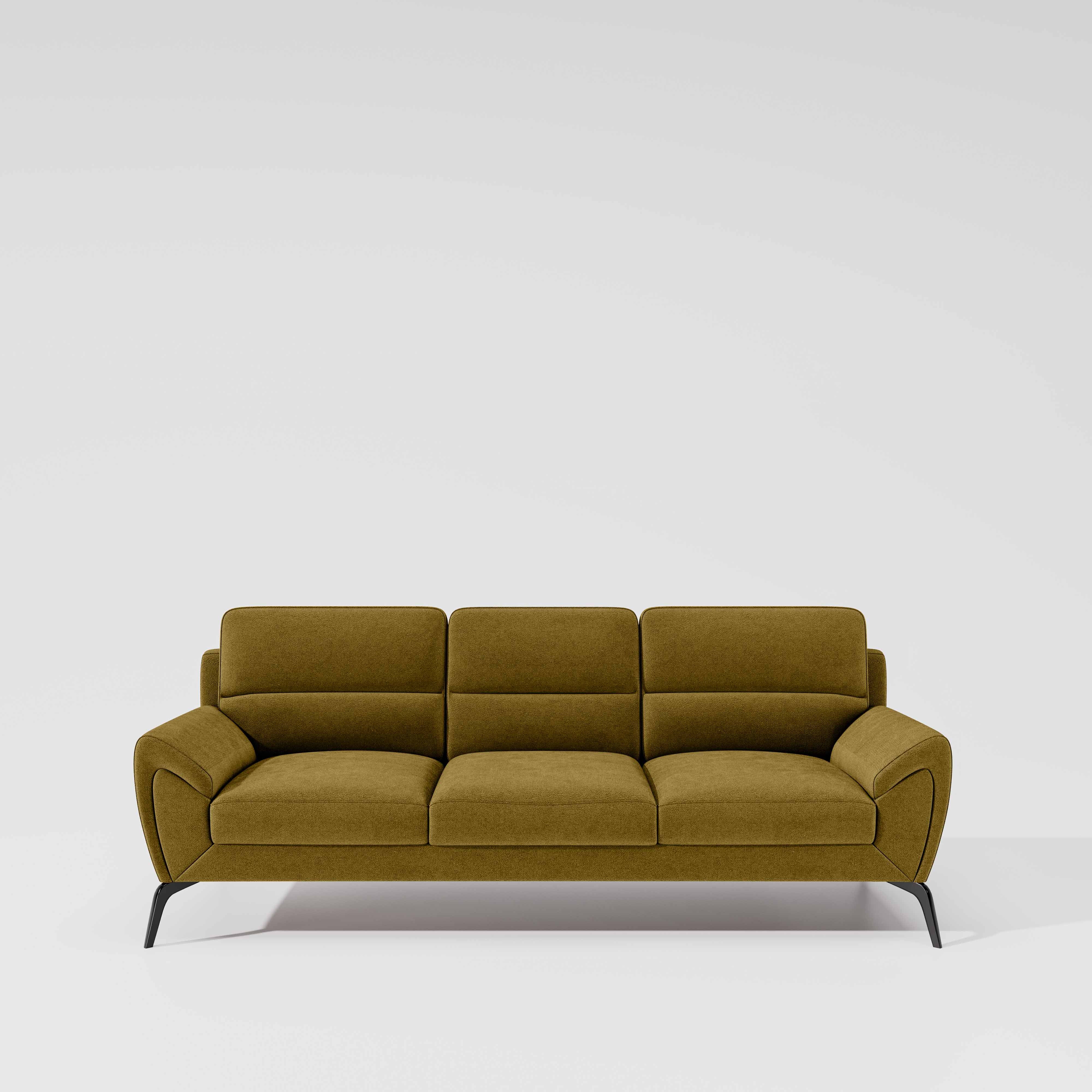 Octave 3 Seater Water & Stain Repellent Fabric - Honey - Image 2