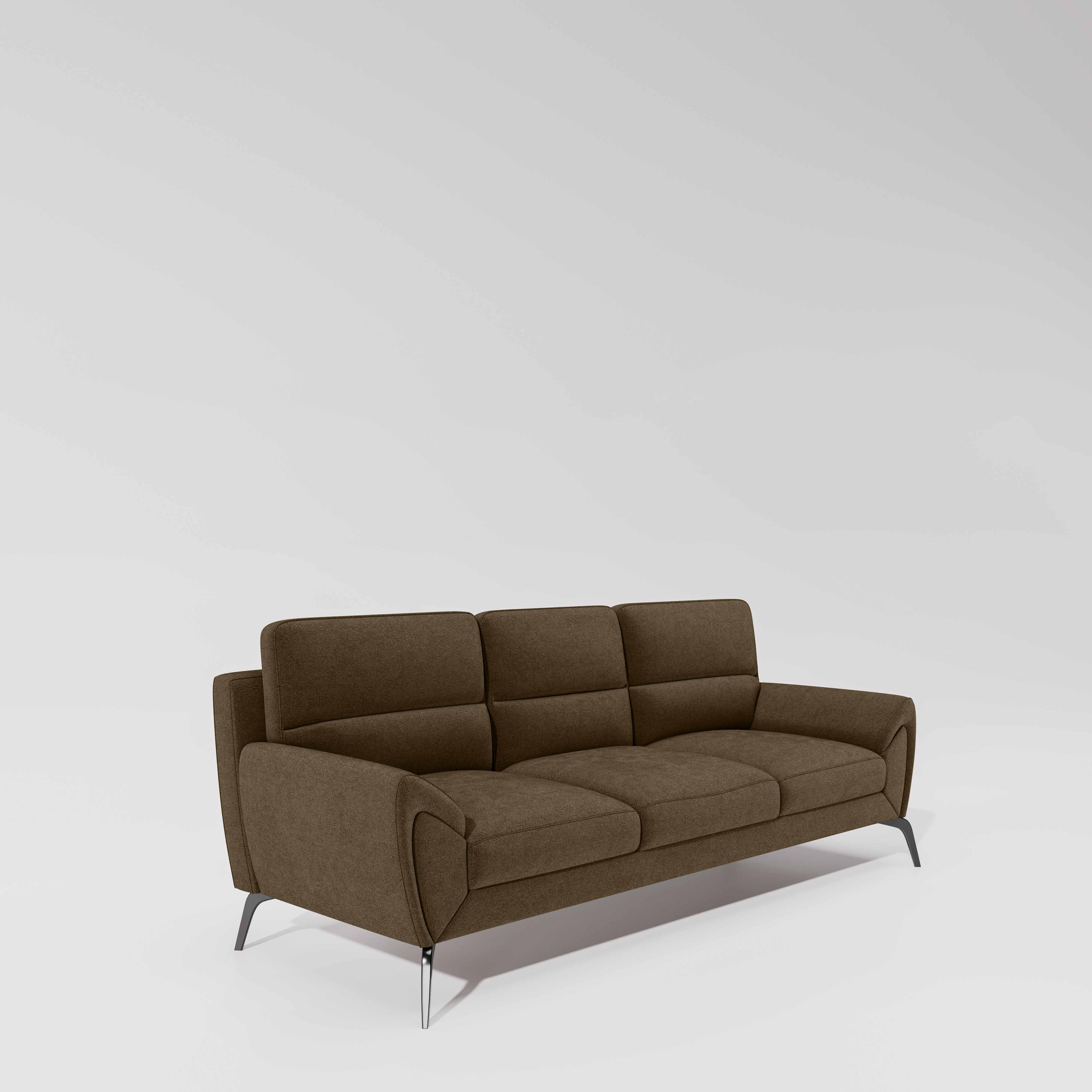 Octave 3 Seater Water & Stain Repellent Fabric - Dark earth - Image 3