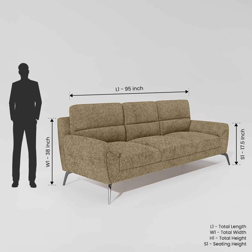 Octave 3 Seater Boucle Fabric - Irish cream - Image 7