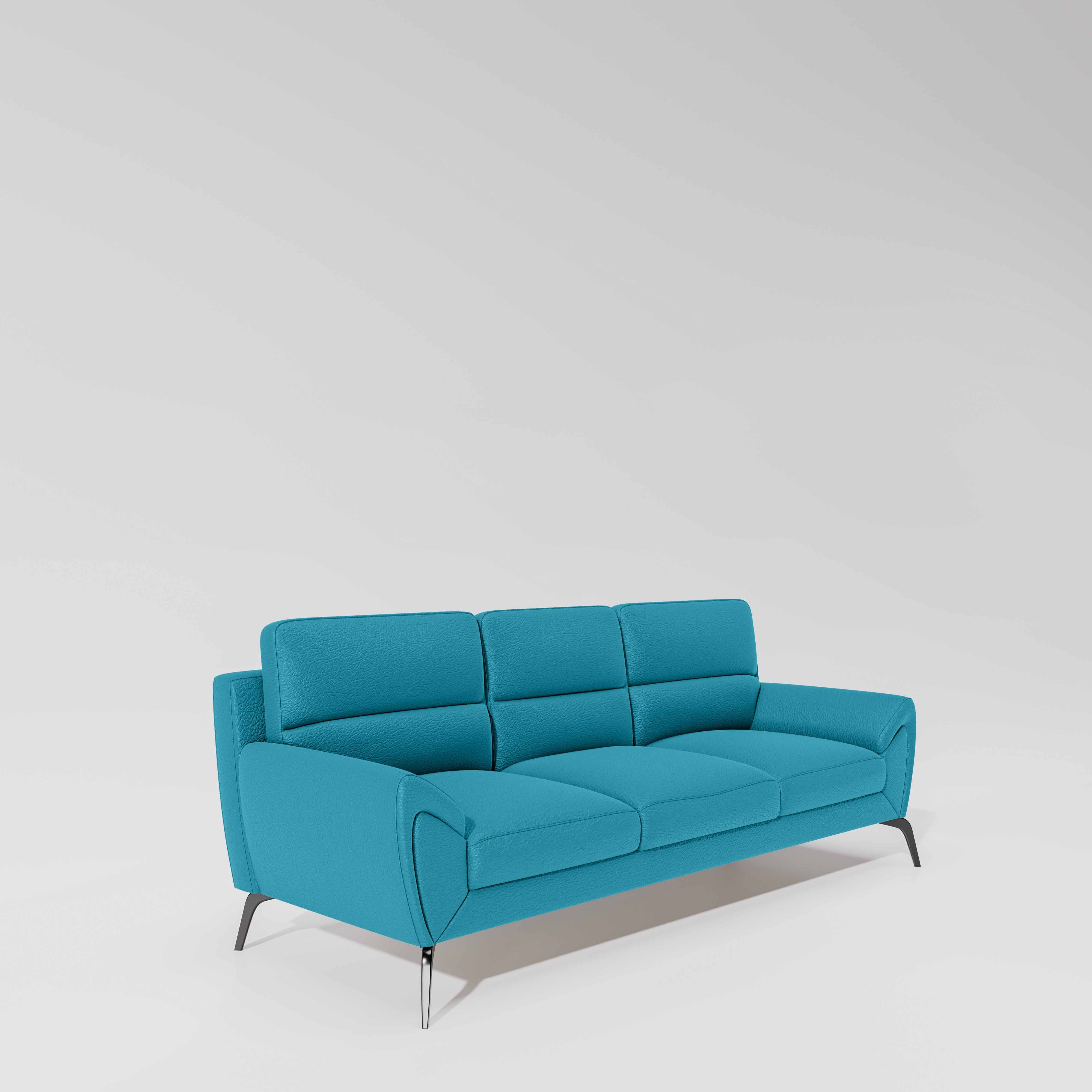 Octave 3 Seater Suede Fabric - Celestial blue - Image 3