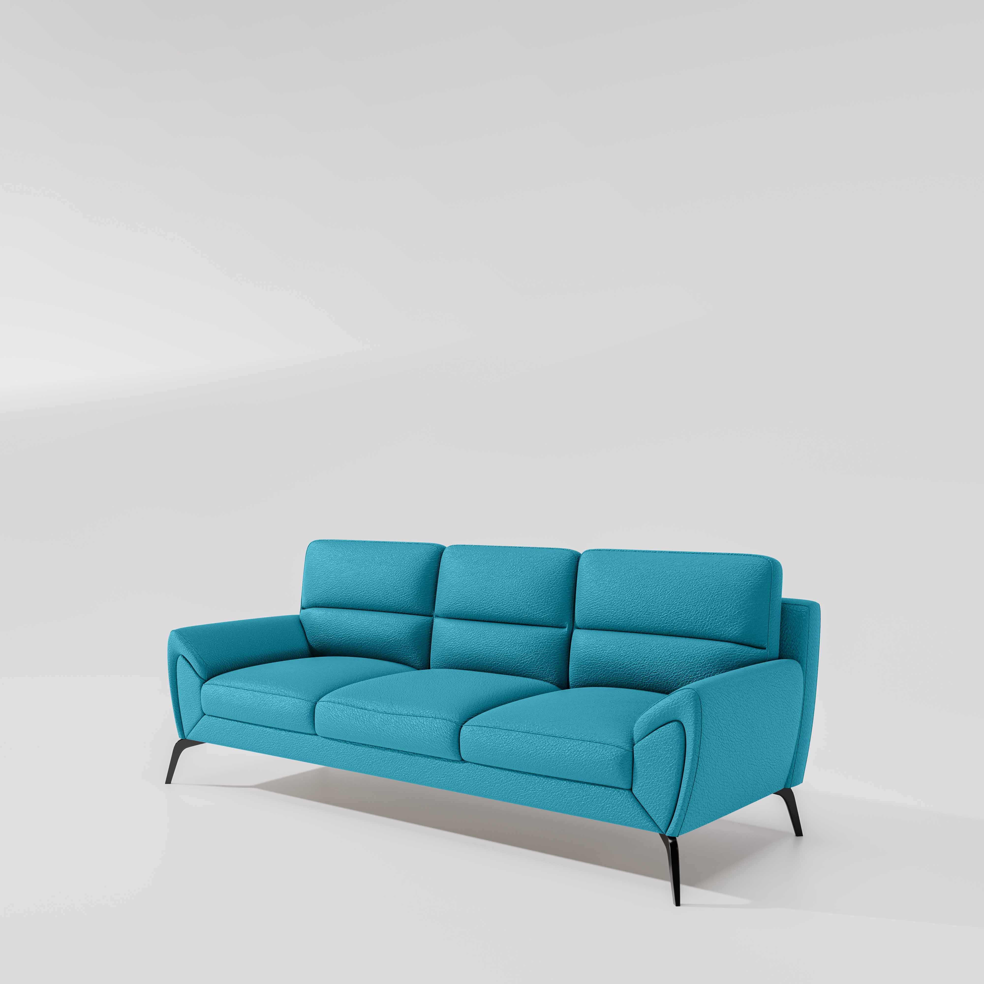 Octave 3 Seater Suede Fabric - Celestial blue - Image 4