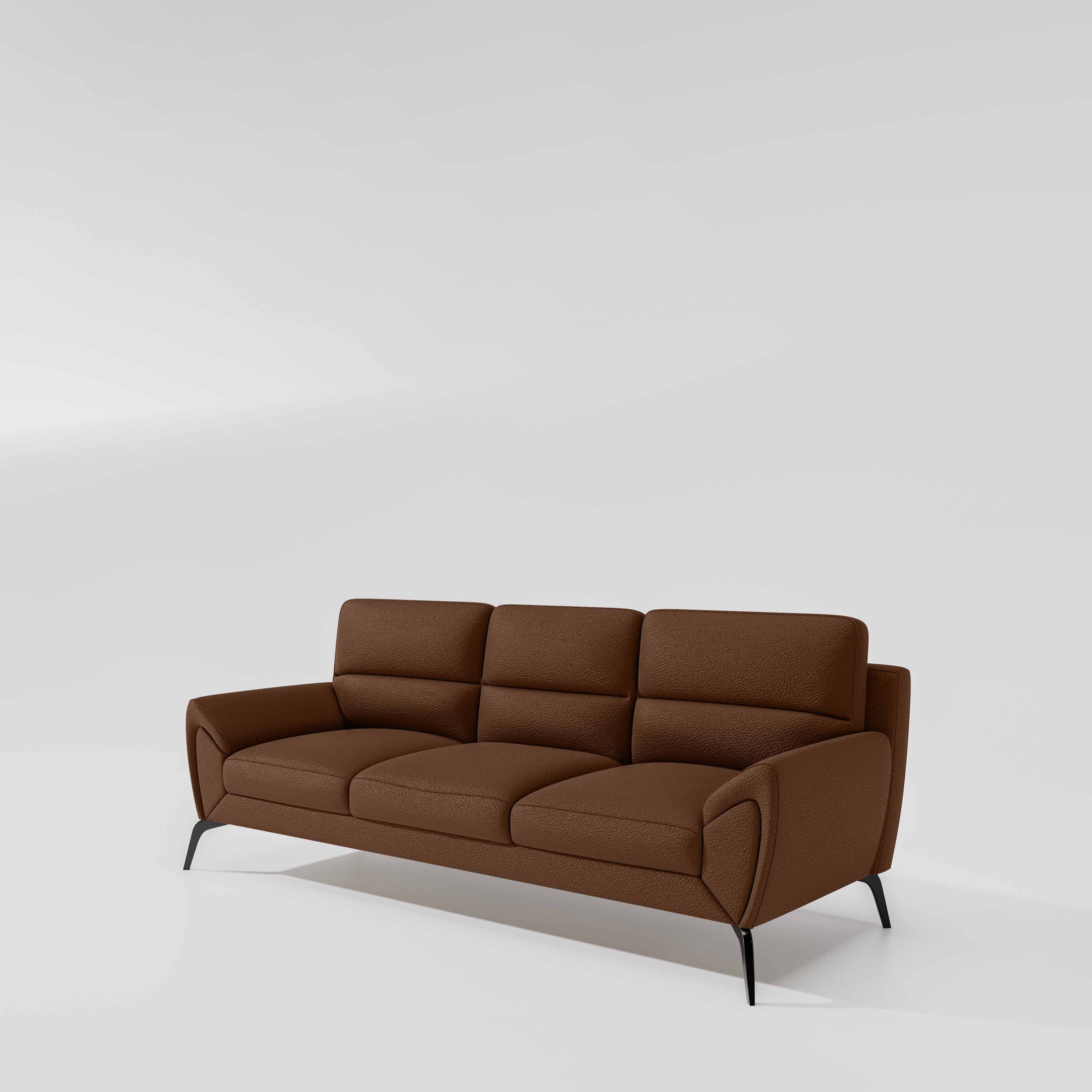 Octave 3 Seater Suede Fabric - Cappuccino - Image 4