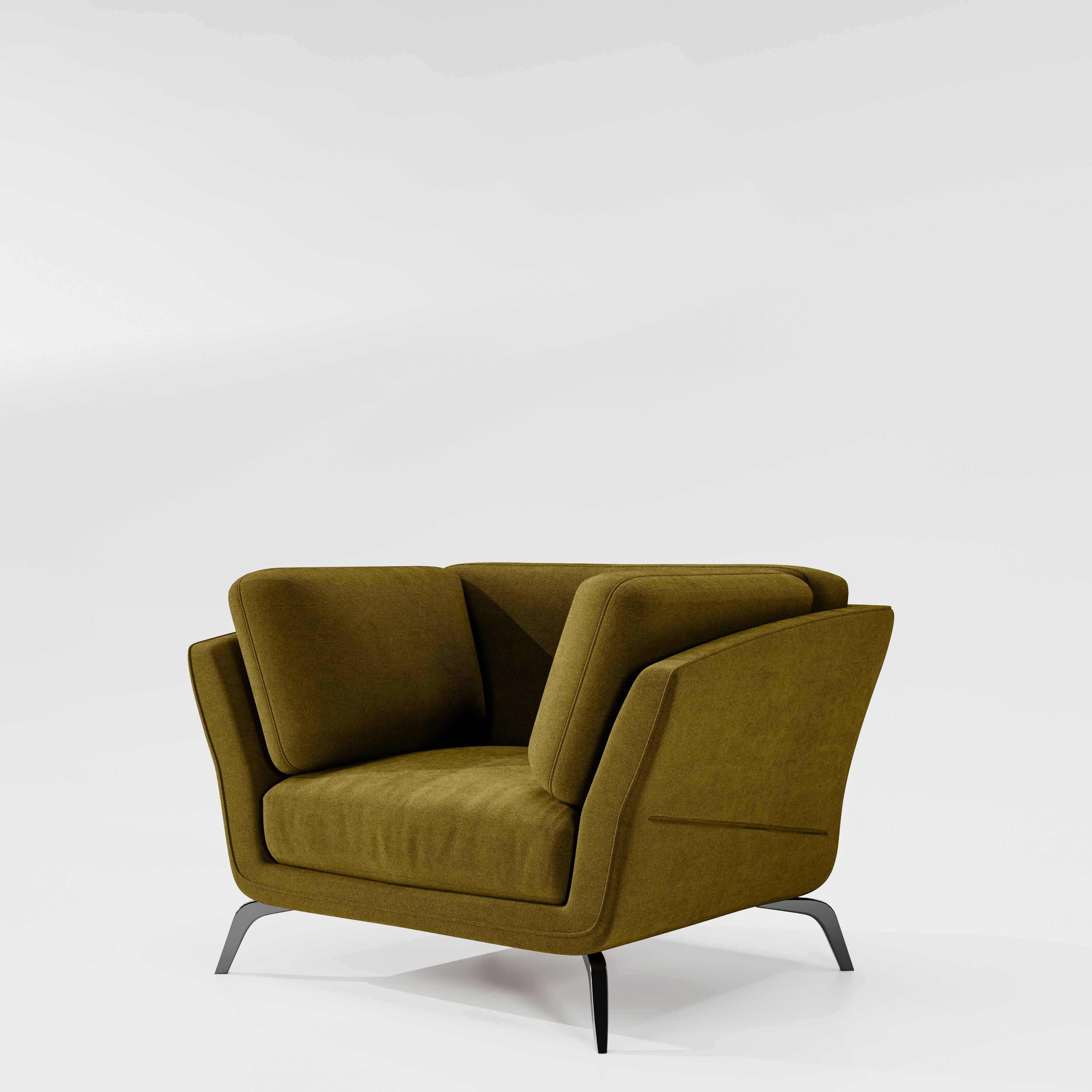 Symphony 1 Seater Water & Stain Repellent Fabric - Honey - Image 4
