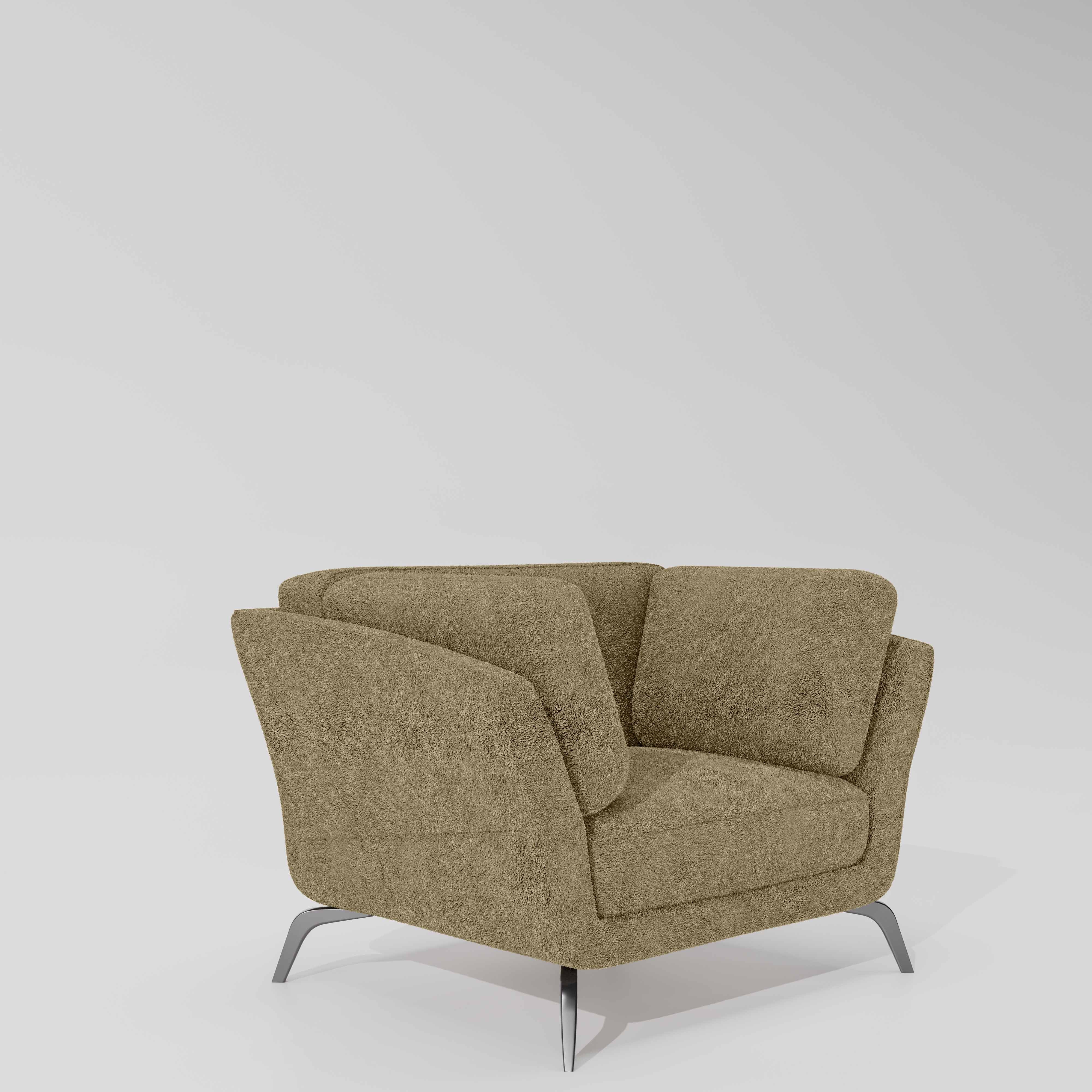 Symphony 1 Seater Boucle Fabric - Irish Cream - Image 3