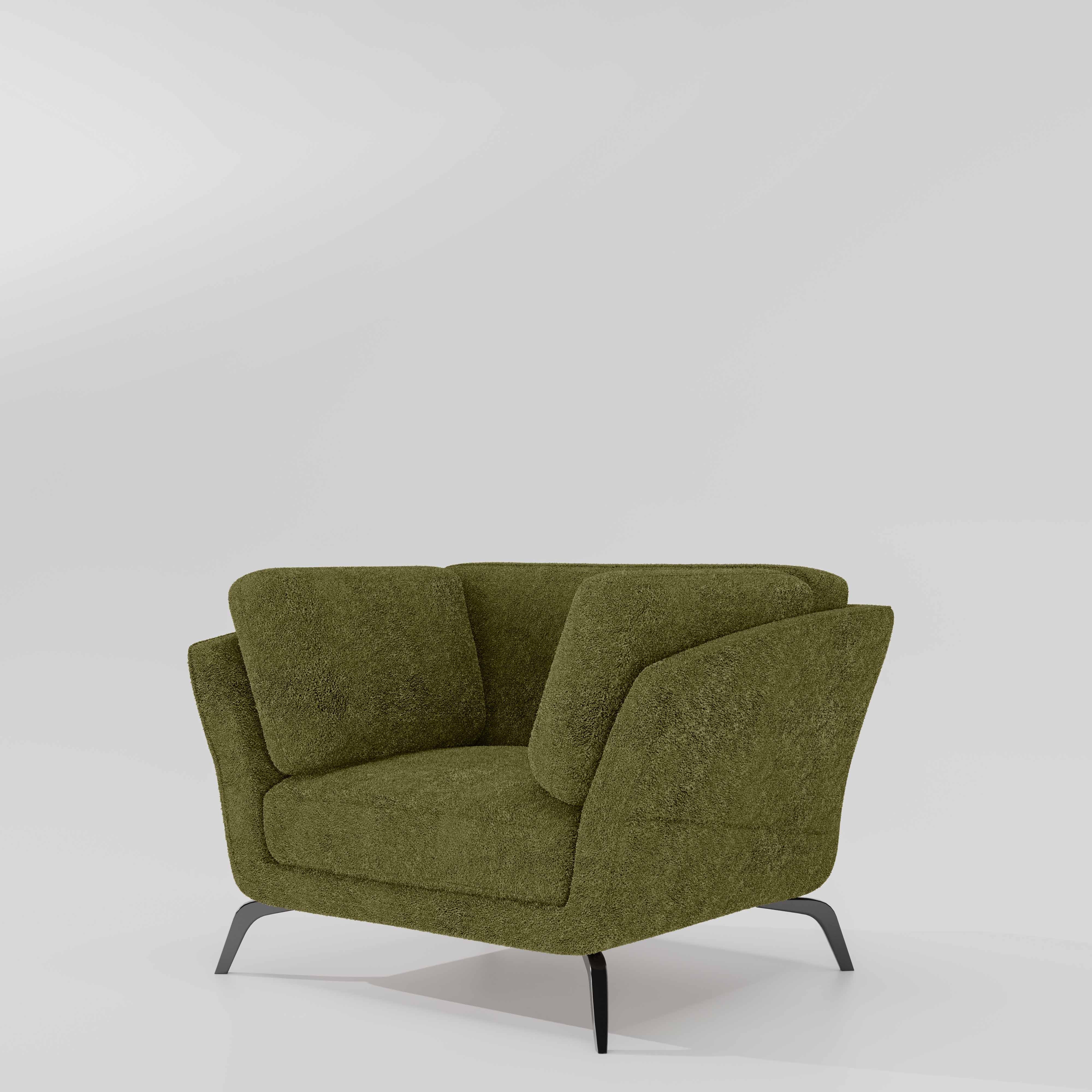 Symphony 1 Seater Boucle Fabric - Dried Herb - Image 3