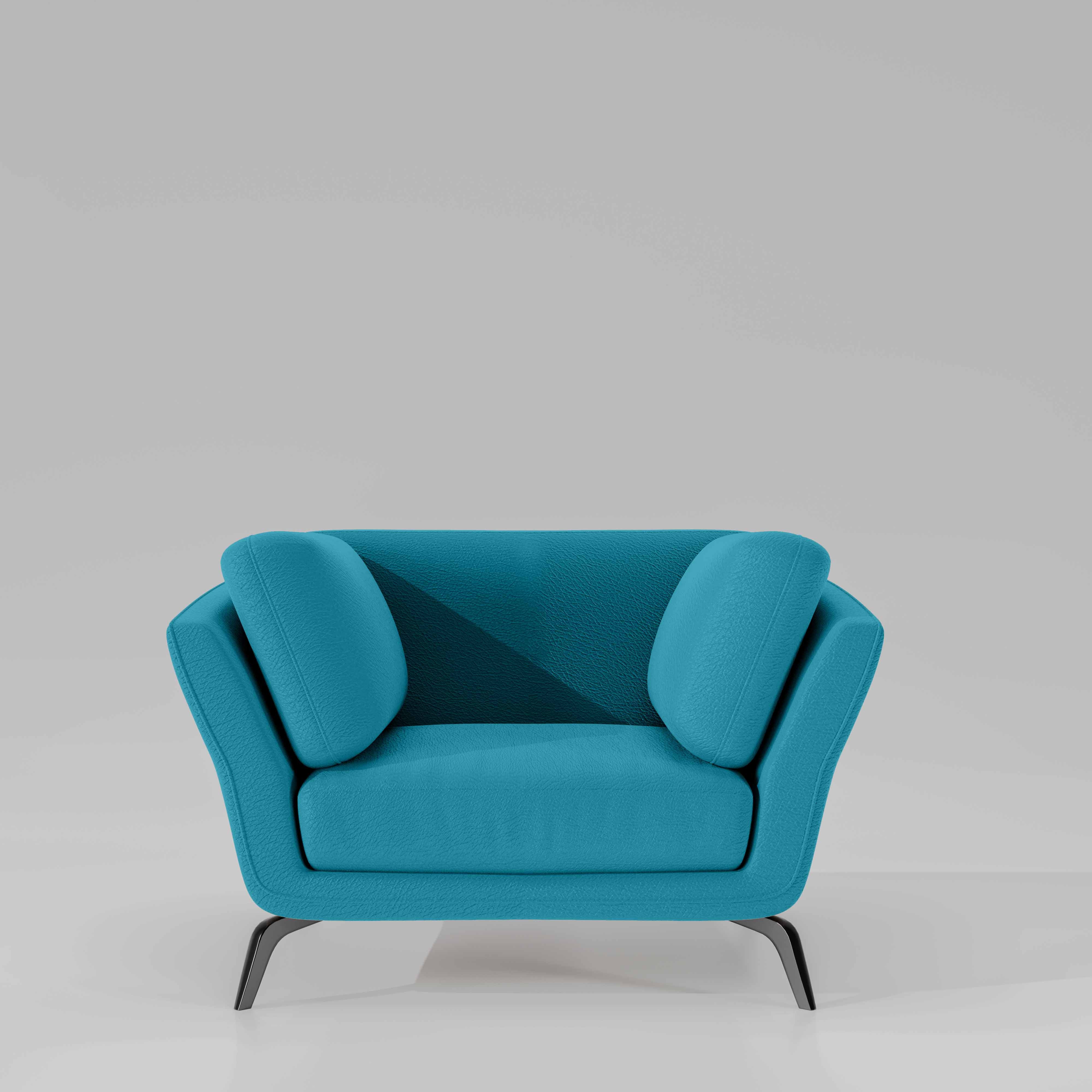 Symphony 1 Seater Suede fabric - Celestial Blue - Image 2