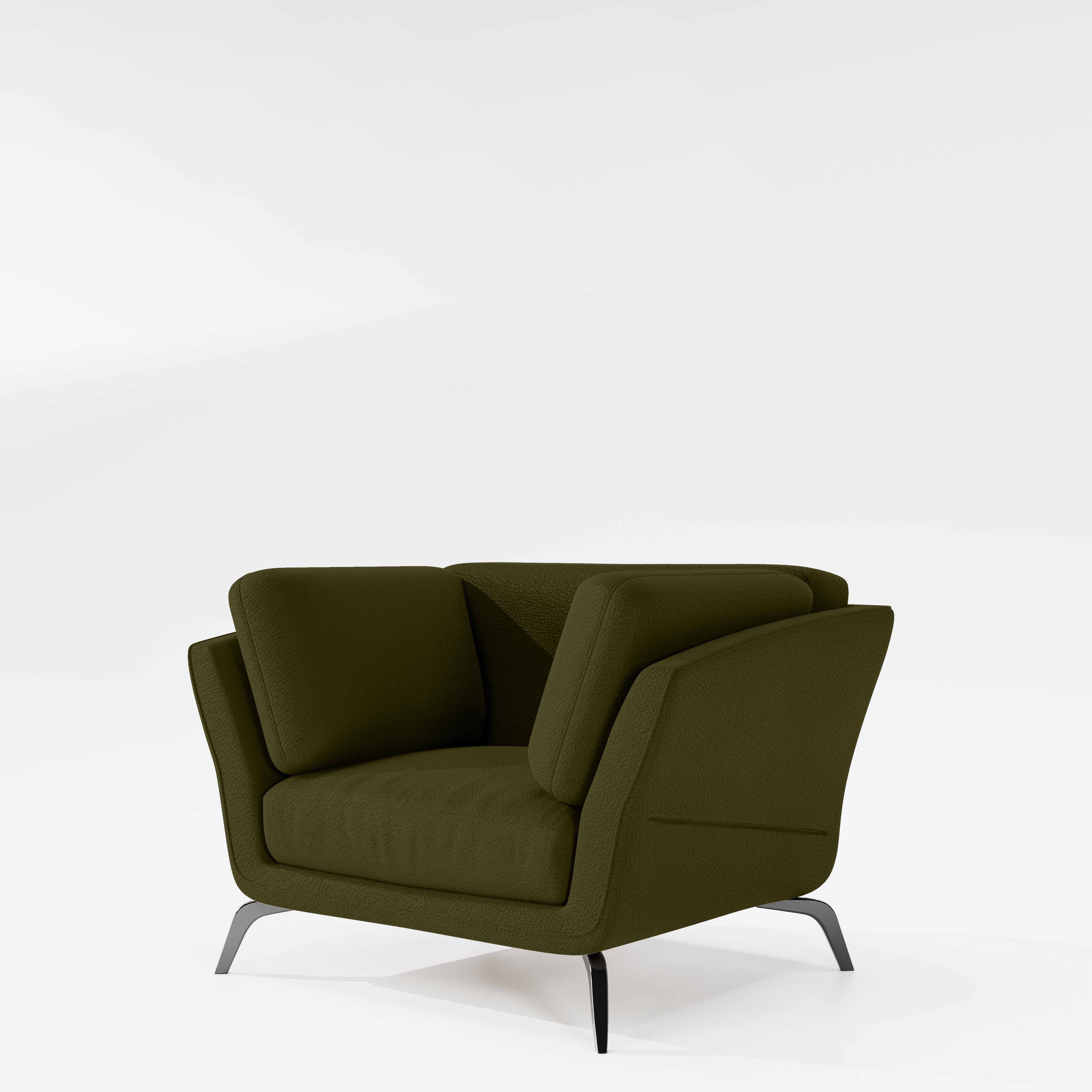 Symphony 1 Seater Suede fabric - Avocado - Image 4
