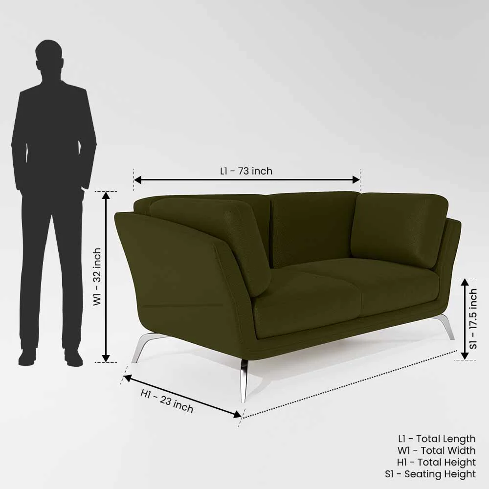 Symphony 2 Seater Suede fabric - Avocado - Image 7