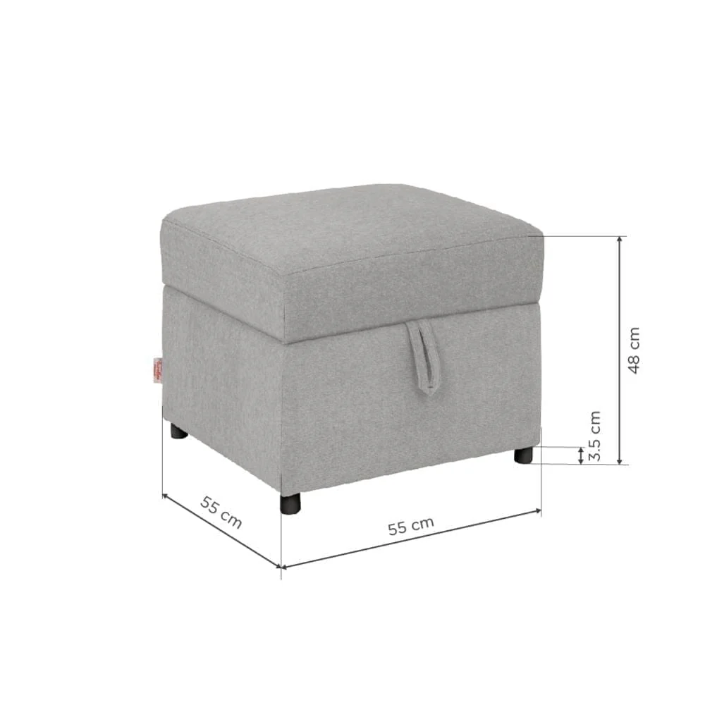 Cloudy Gray Ottoman - Image 4