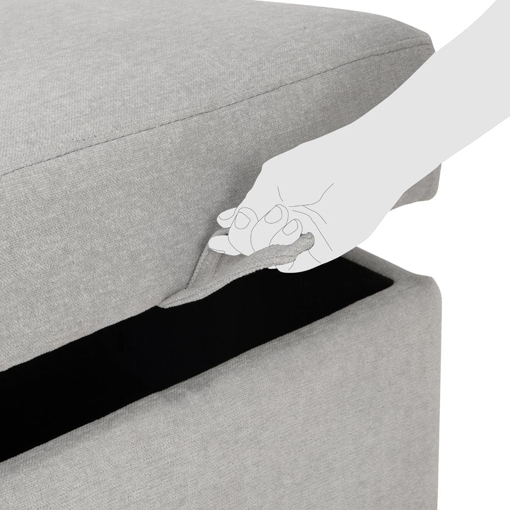 Cloudy Gray Ottoman - Image 7