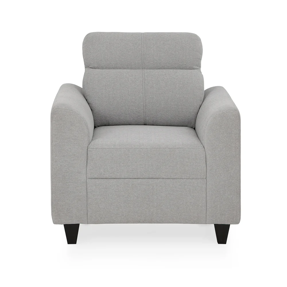 Zivo Plus Cloudy Gray Fabric 1 Seater Sofa - Image 2