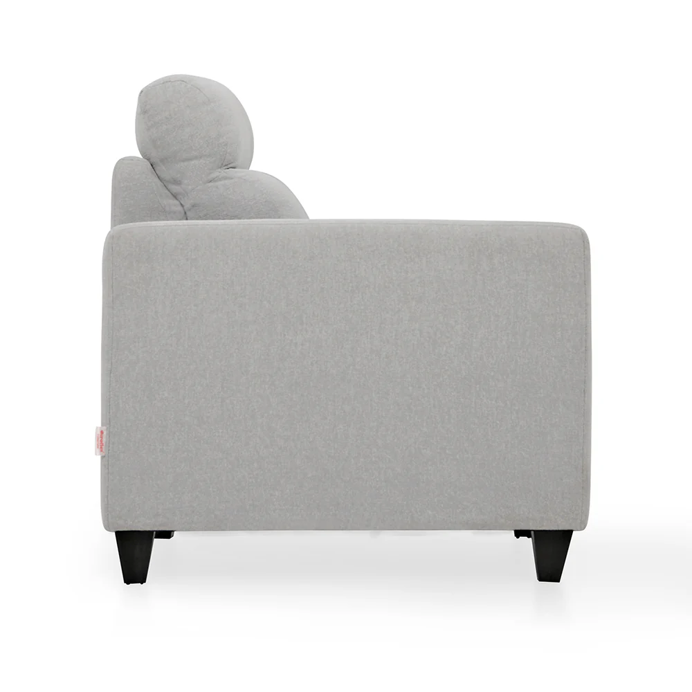 Zivo Plus Cloudy Gray Fabric 1 Seater Sofa - Image 8