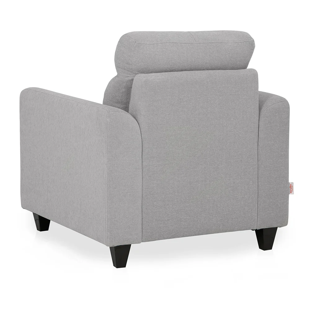 Zivo Plus Cloudy Gray Fabric 1 Seater Sofa - Image 9