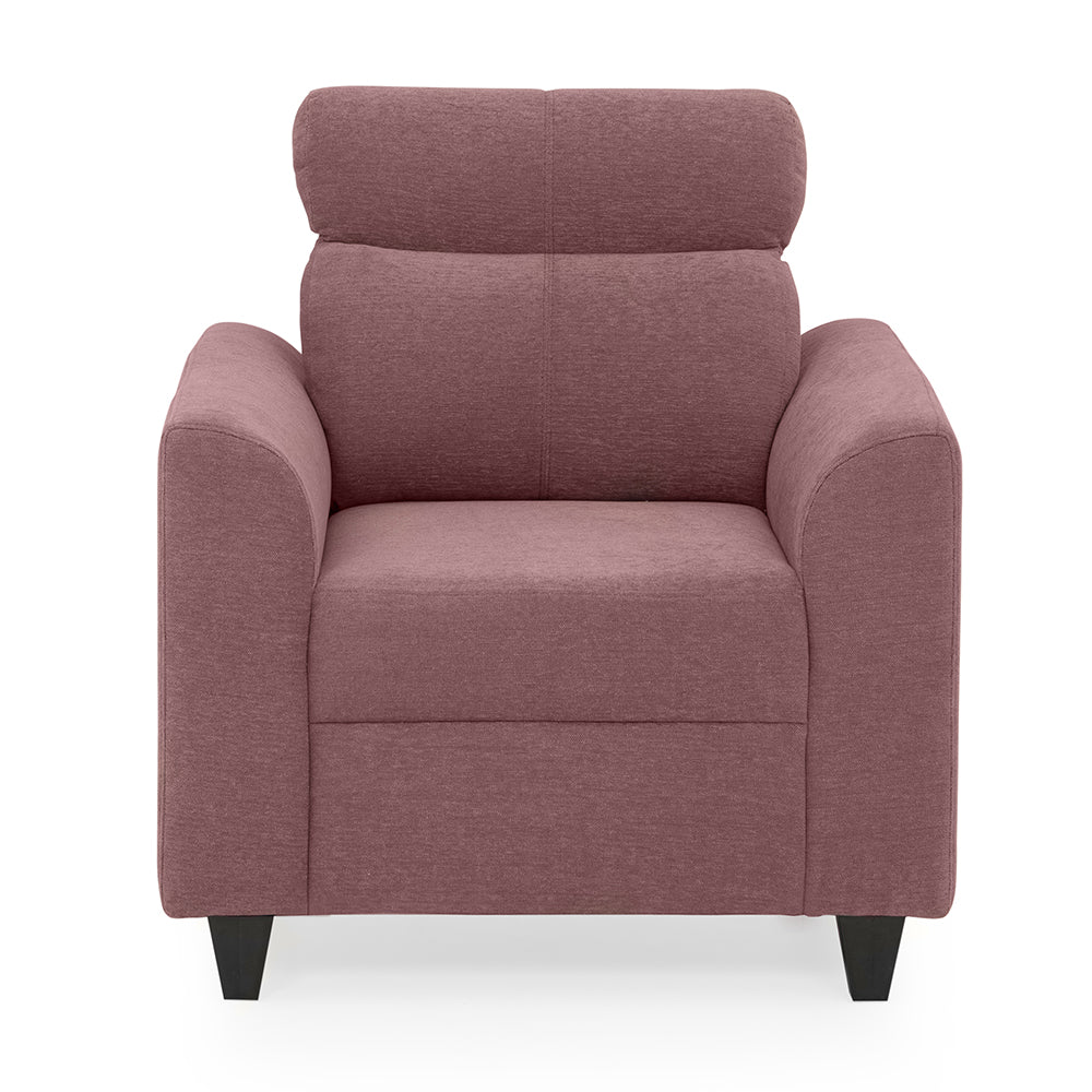 Zivo Plus Dusky Pink Fabric 1 seater Sofa - Image 2