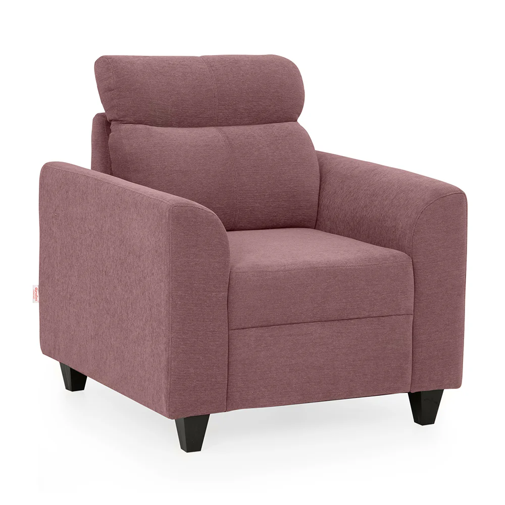 Zivo Plus Dusky Pink Fabric 1 seater Sofa - Image 3