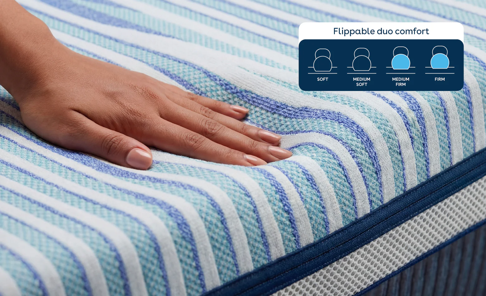 Duropedic Airboost 6.8 Arctic Ice Mattress | 1 lakh+ Airknit fibres with latex and adjustable firmness | 100 nights trial - Image 8