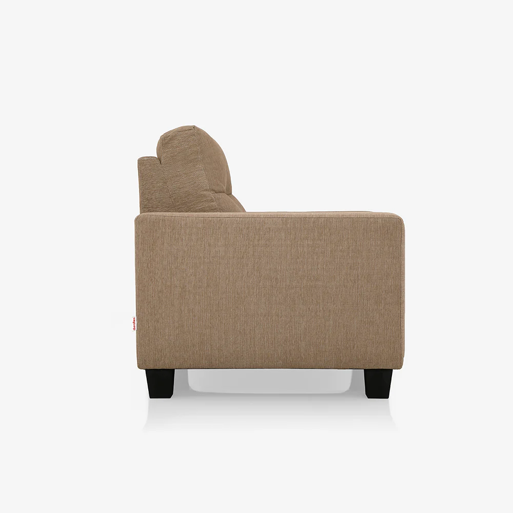 Ease Brown Fabric 1 seater sofa - Image 7