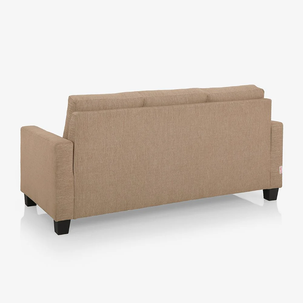 Ease Brown Fabric 3 Seater Sofa - Image 9