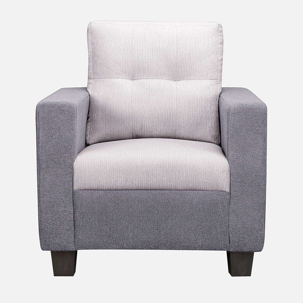 Ease Cool Grey Fabric 1 seater sofa - Image 2