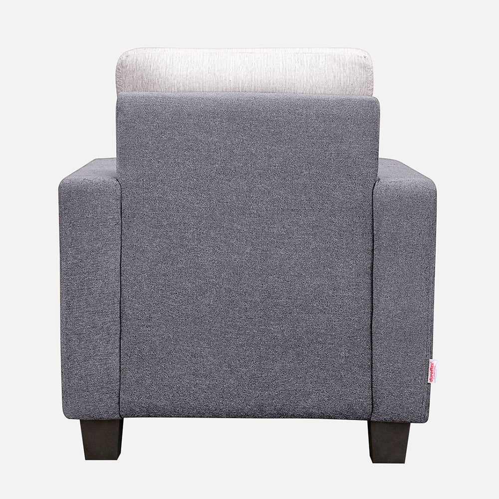 Ease Cool Grey Fabric 1 seater sofa - Image 6