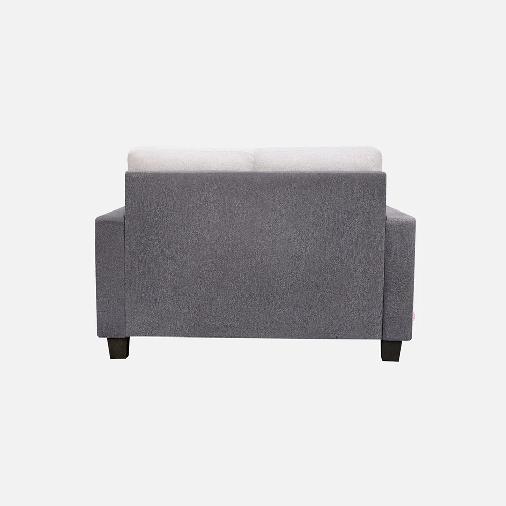 Ease Cool Grey Fabric 2 Seater Sofa - Image 6