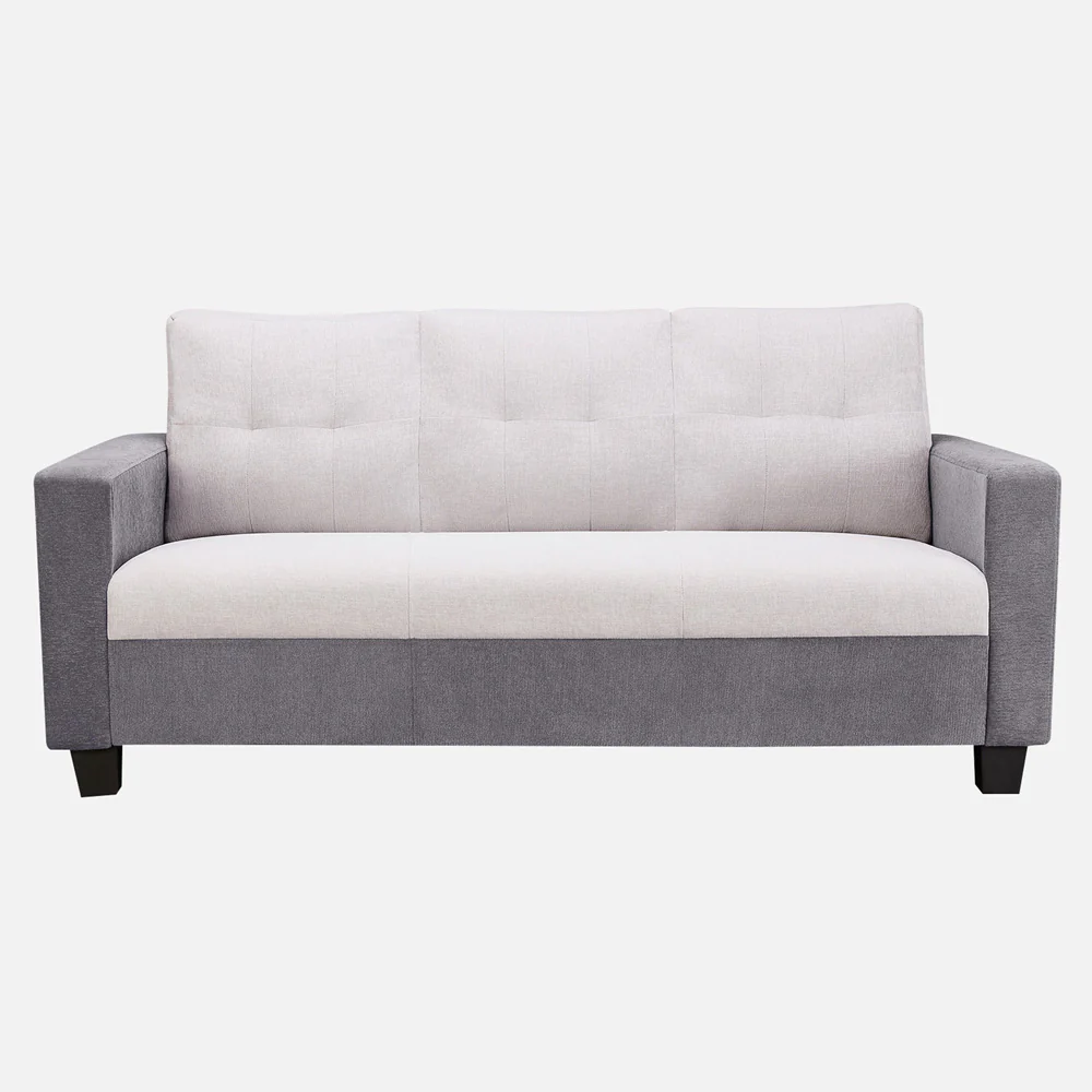 Ease Cool Grey Fabric 3 Seater Sofa - Image 2