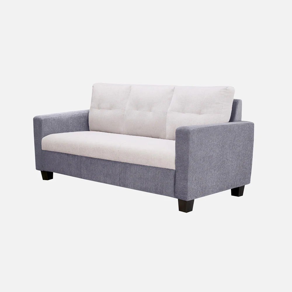 Ease Cool Grey Fabric 3 Seater Sofa - Image 3