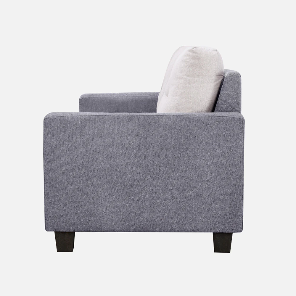 Ease Cool Grey Fabric 3 Seater Sofa - Image 5
