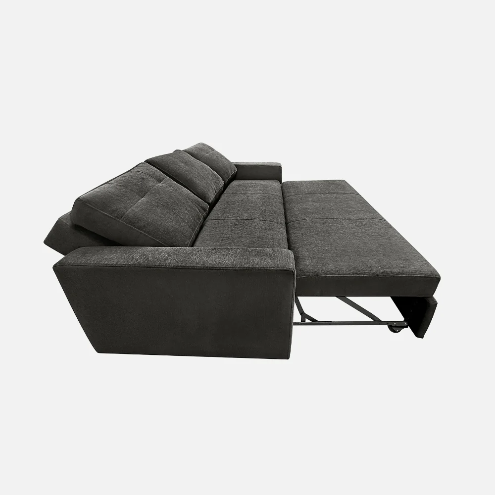Ease Graphite Grey Fabric Sofa cum Bed - Image 9
