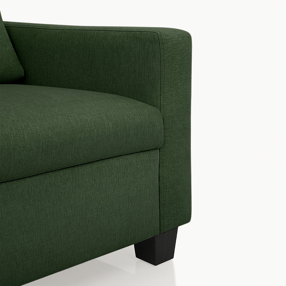 Ease Green Fabric 1 seater sofa - Image 5