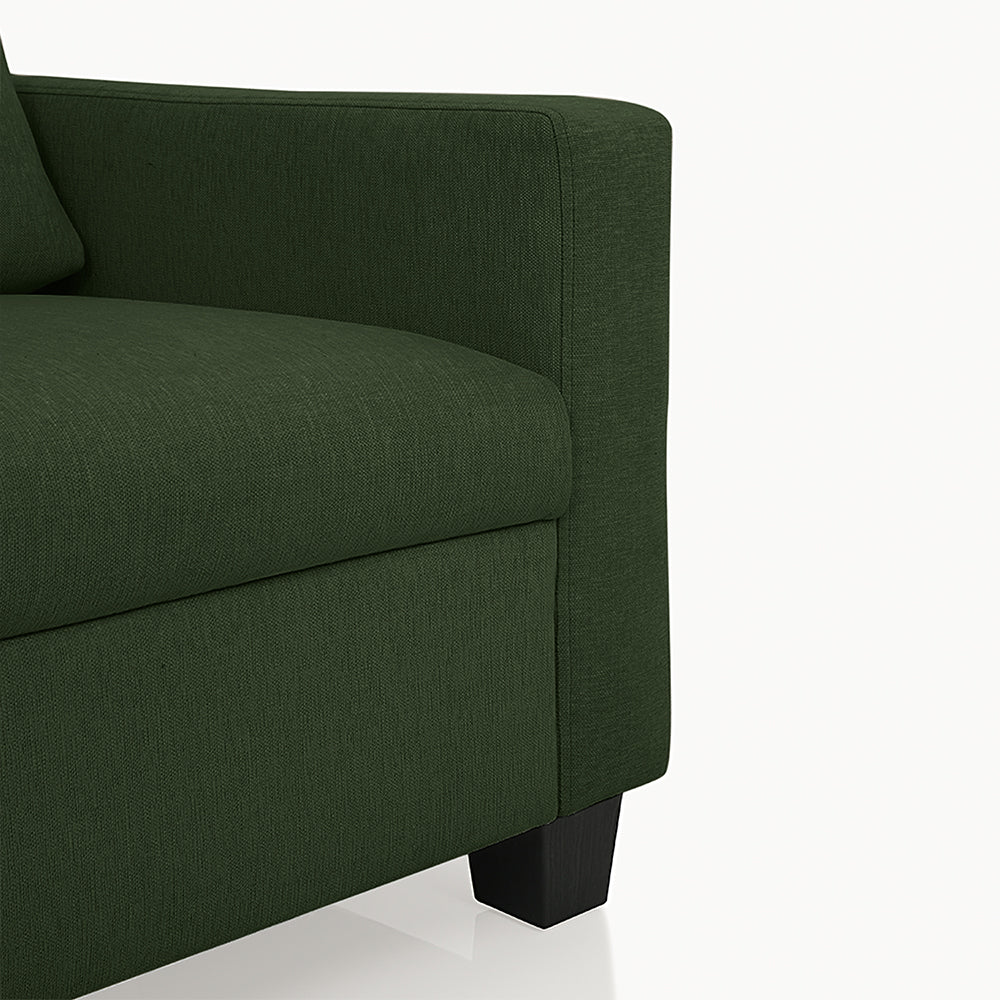 Ease Green Fabric 2 Seater Sofa - Image 5