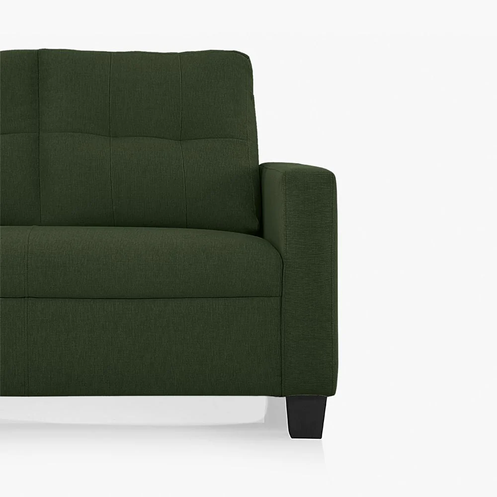 Ease Green Fabric 3 Seater Sofa - Image 3