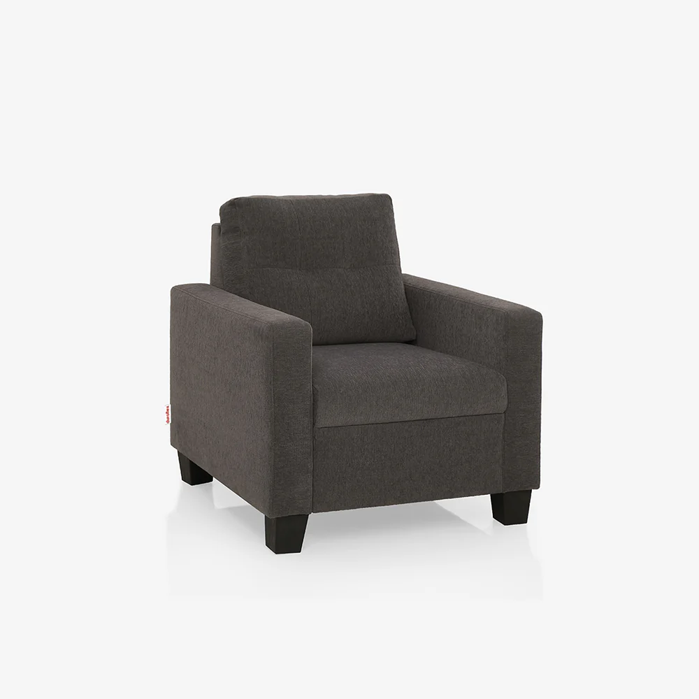 Ease Grey Fabric 1 seater sofa - Image 3