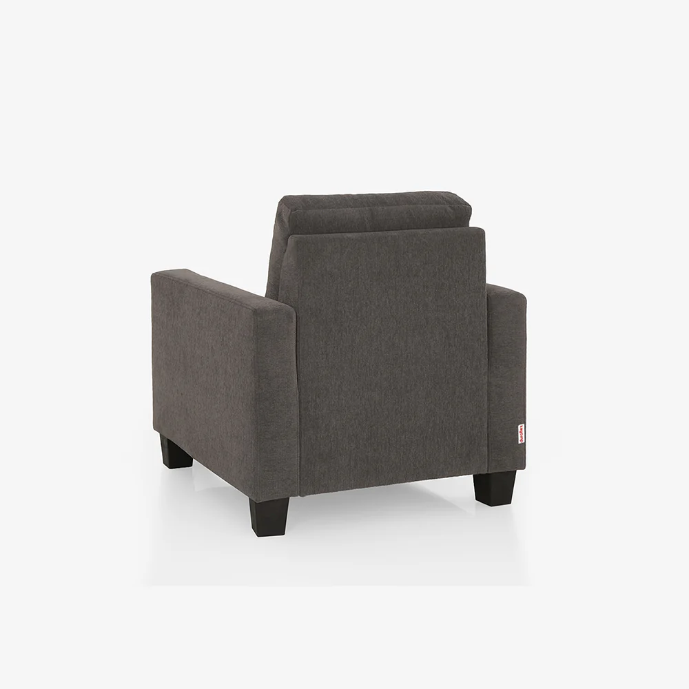 Ease Grey Fabric 1 seater sofa - Image 8
