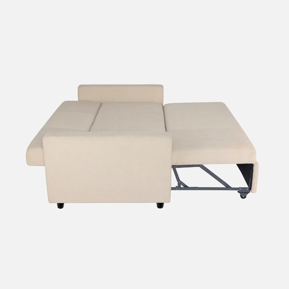 Ease Iconic Beige Fabric Sofa cum Bed - Image 11