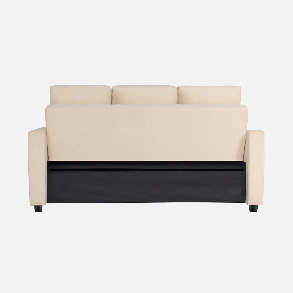 Ease Iconic Beige Fabric Sofa cum Bed - Image 15
