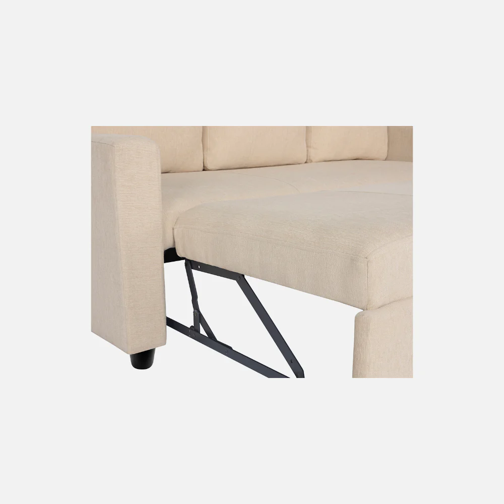 Ease Iconic Beige Fabric Sofa cum Bed - Image 16