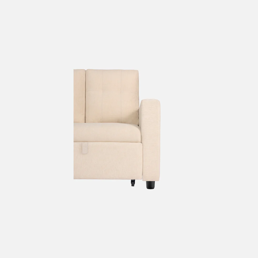 Ease Iconic Beige Fabric Sofa cum Bed - Image 18