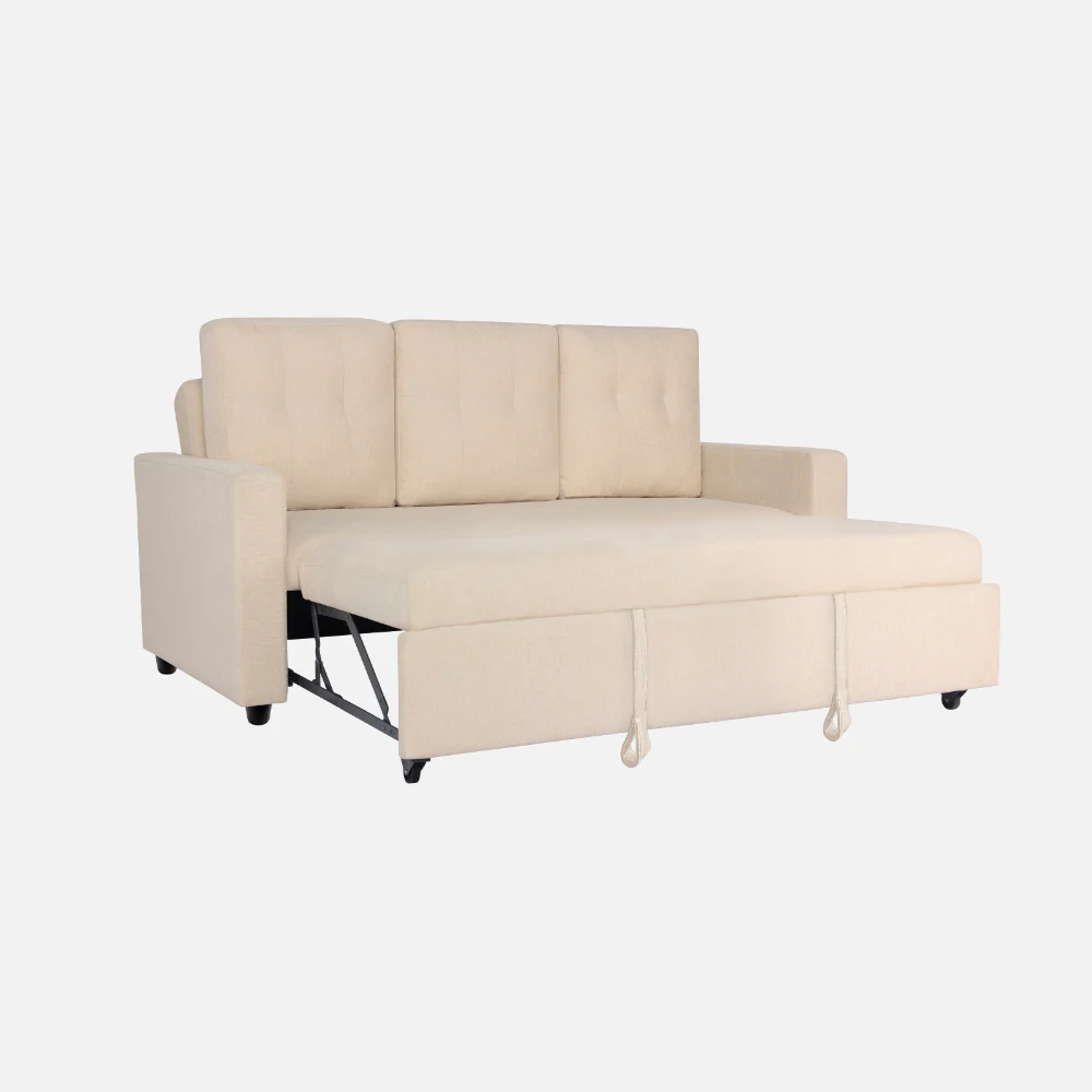 Ease Iconic Beige Fabric Sofa cum Bed - Image 6