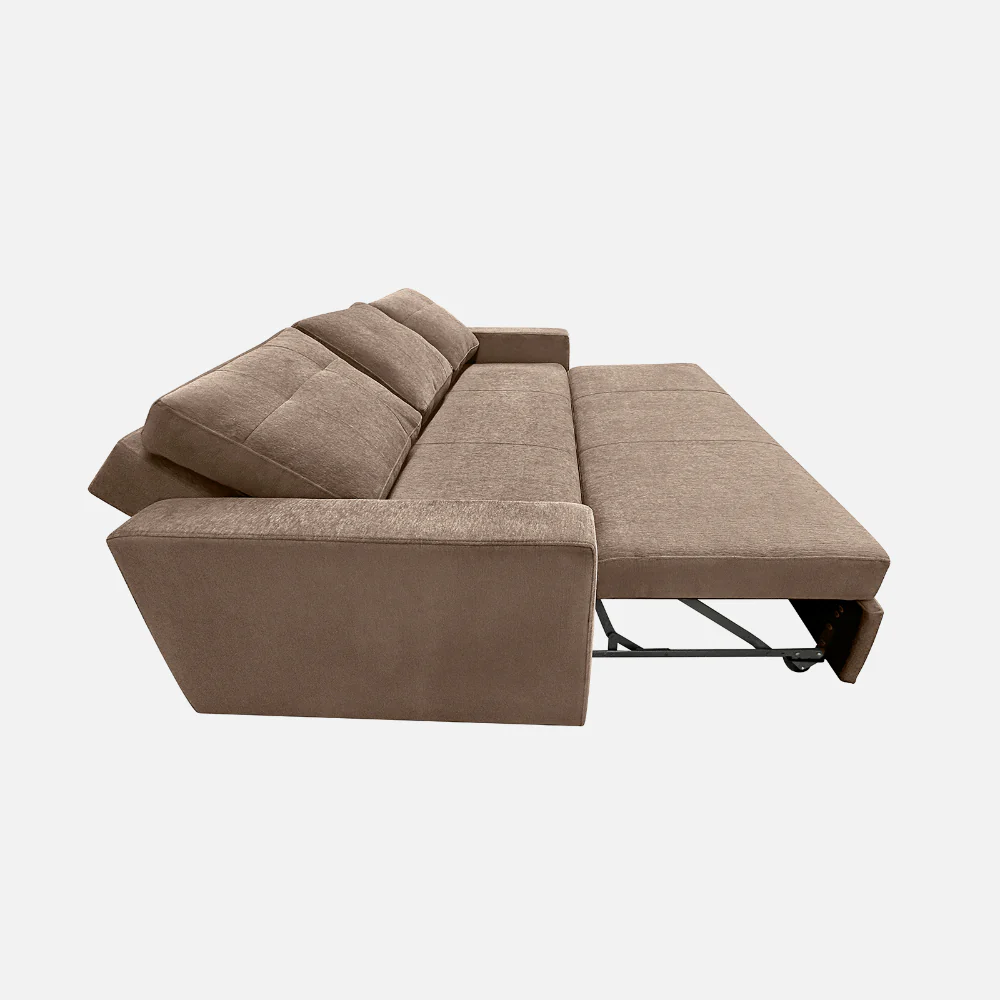 Ease Plaster Brown Fabric Sofa cum Bed - Image 10