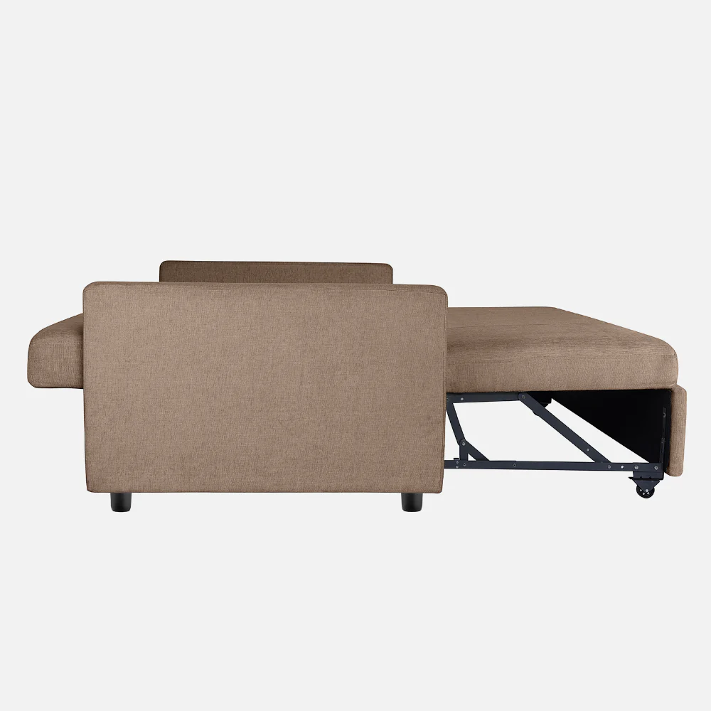 Ease Plaster Brown Fabric Sofa cum Bed - Image 12