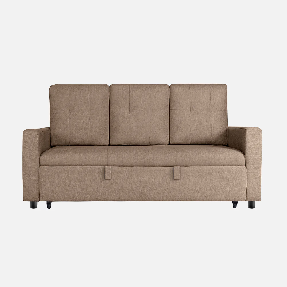 Ease Plaster Brown Fabric Sofa cum Bed - Image 3